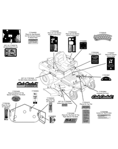 Part Location Diagram of 777D15343 Cub Cadet Label-Cub Cadet 54" Console